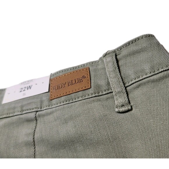 Judy Blue Greenwich High Rise Front Seam Stretch Denim Jeans Women’s 22W Sage - Picture 12 of 16
